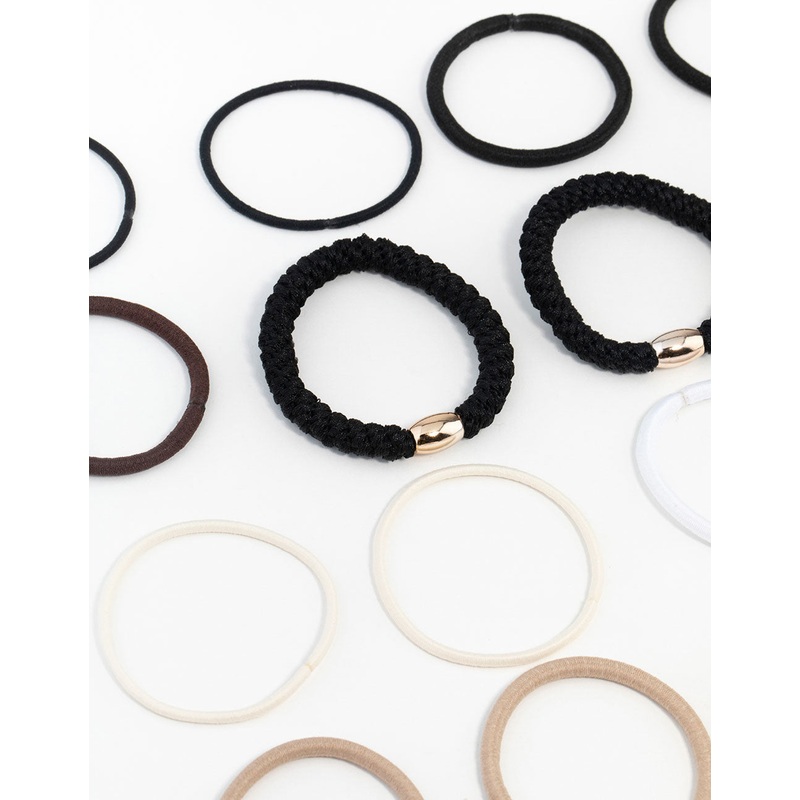 Core Black & Neutral Hair Ties 20-Pack