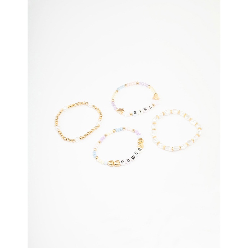 Kids Girl Power Stretch Friendship Bracelet Pack
