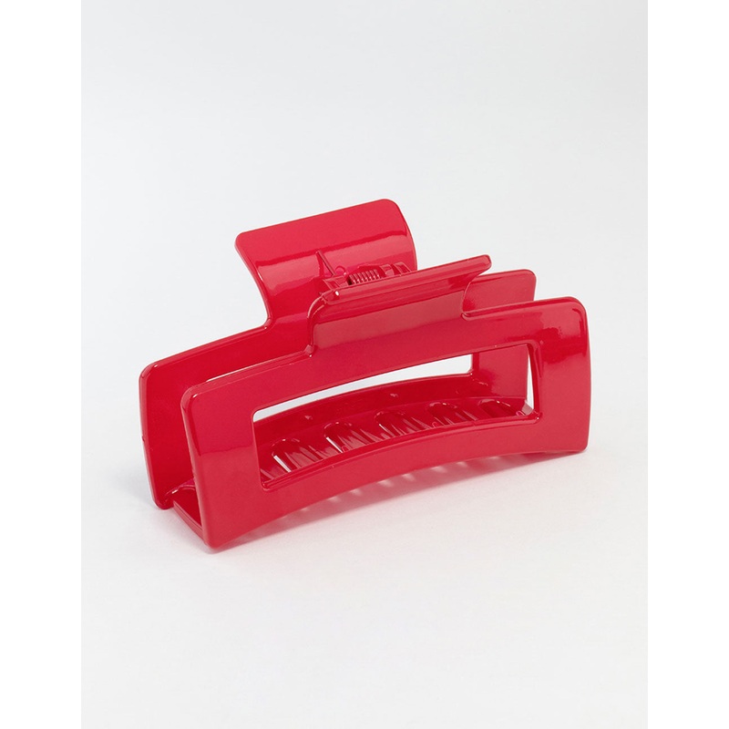 Red Large Shiny Coated Claw Clip