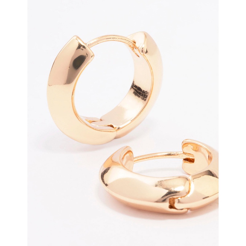 Gold Chunky Small Hoop Earrings