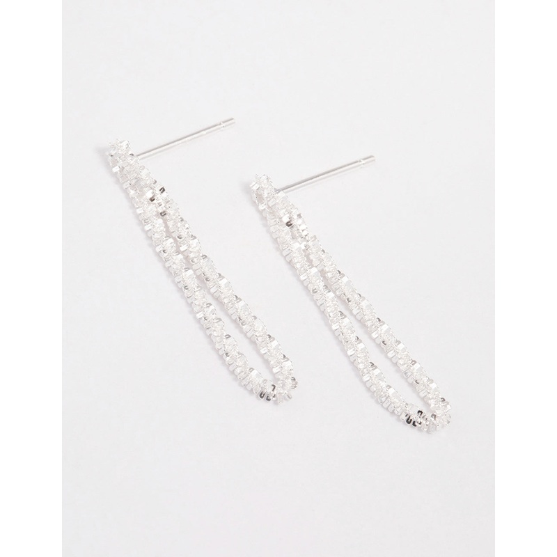 Sterling Silver Loop Dangle Earrings