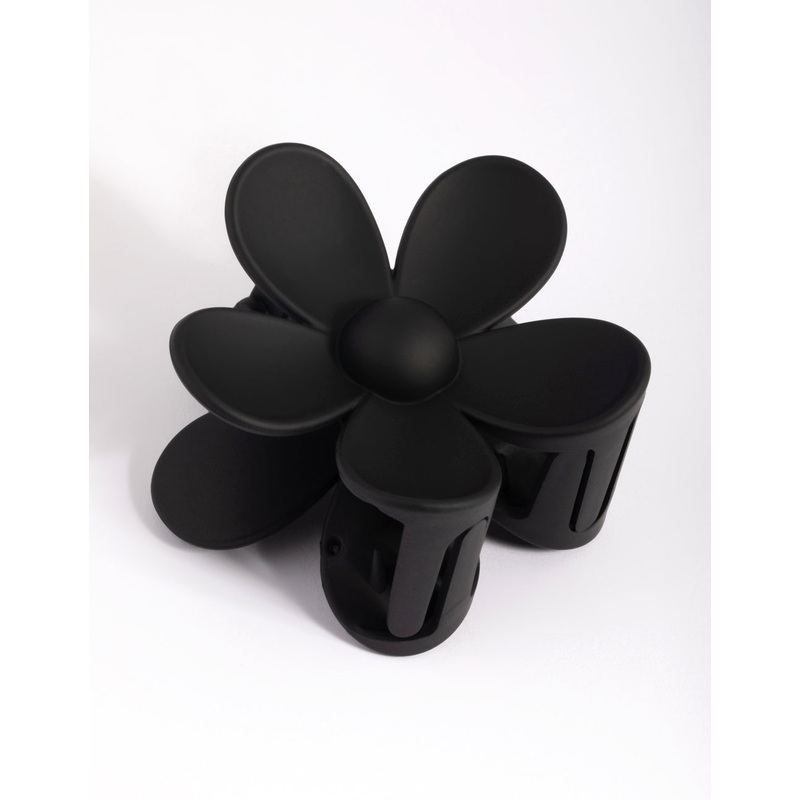 90s Black Daisy Flower Claw Clip