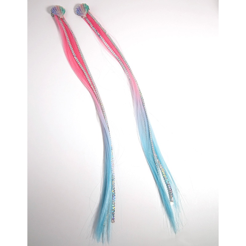 Kids Fabric Hair Shell Sequin Clip