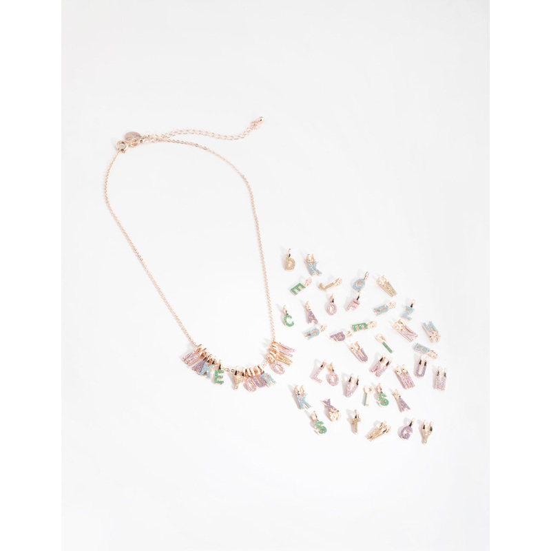 Kids Rose Gold Glitter Paper Make-Your-Own Necklace