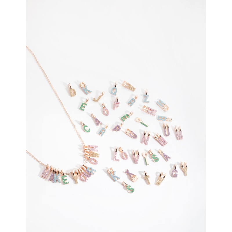 Kids Rose Gold Glitter Paper Make-Your-Own Necklace