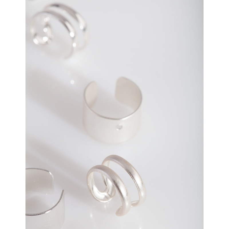 Silver Open Ear Cuff Pack