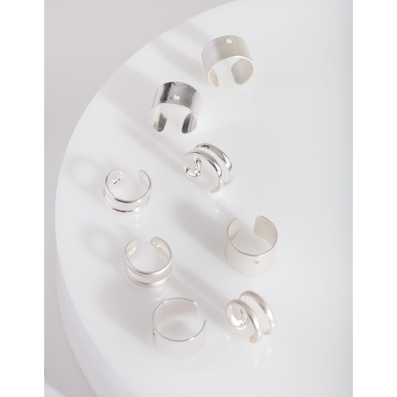 Silver Open Ear Cuff Pack