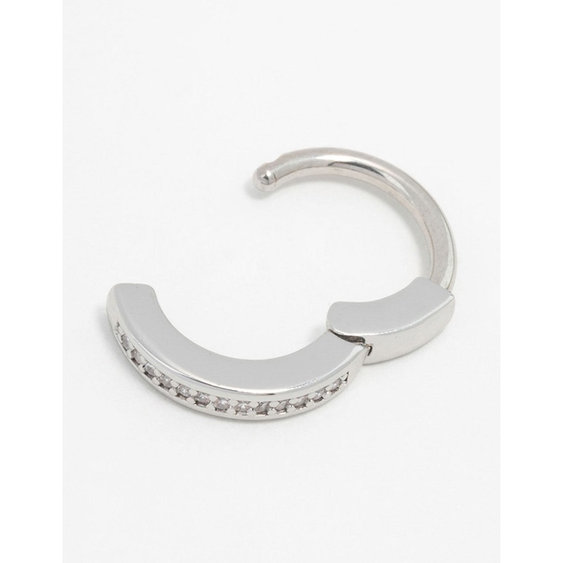 Surgical Steel Pave Hoop Belly Ring
