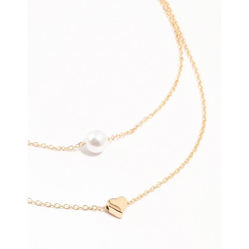 Gold Diamond-Cut Chain Butterfly Necklace