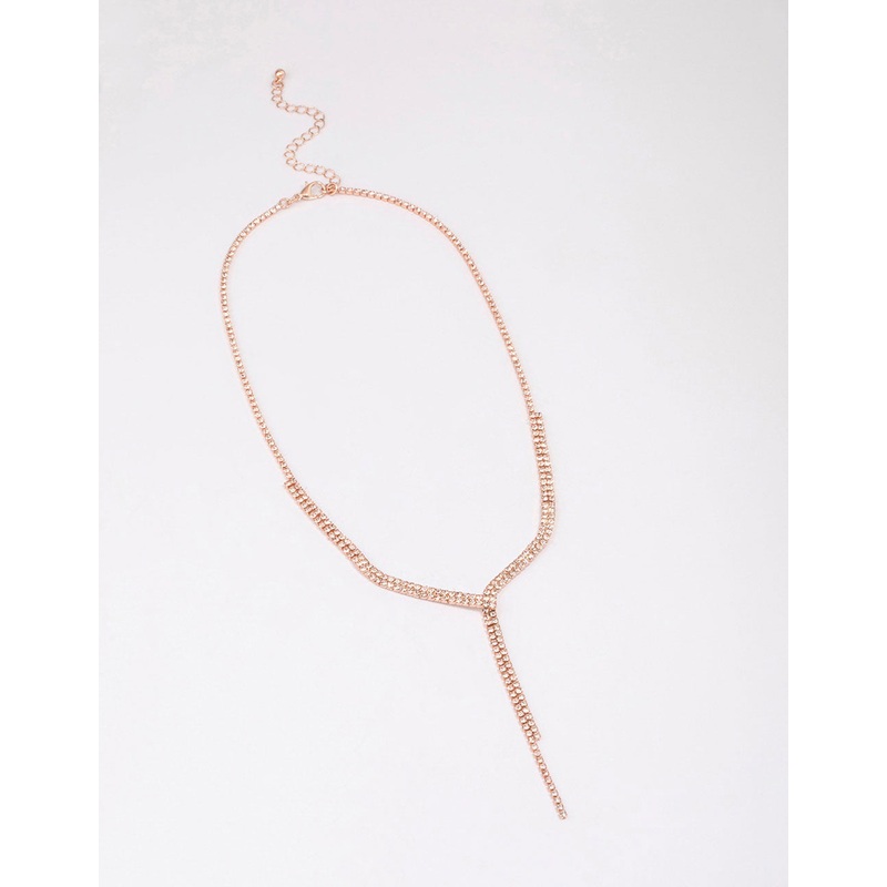 Rose Gold Dainty Ribbon Necklace