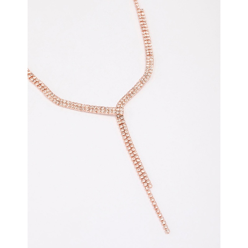 Rose Gold Dainty Ribbon Necklace