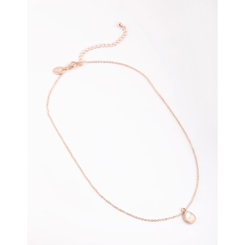 Rose Gold Teardrop Necklace