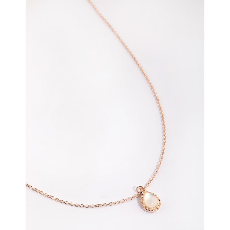 Rose Gold Teardrop Necklace