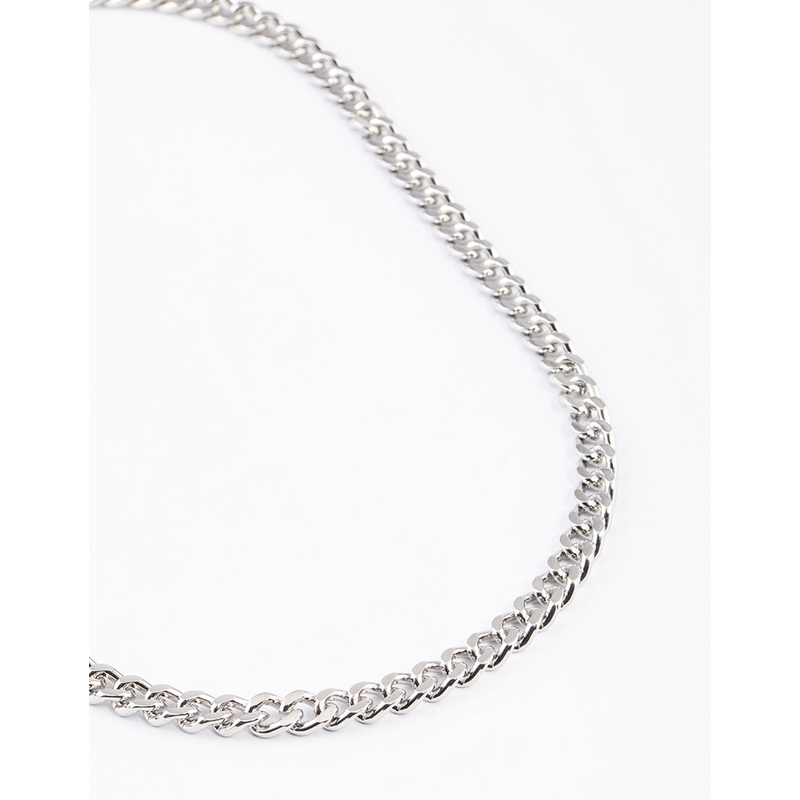 Silver Classic Curb Chain Necklace