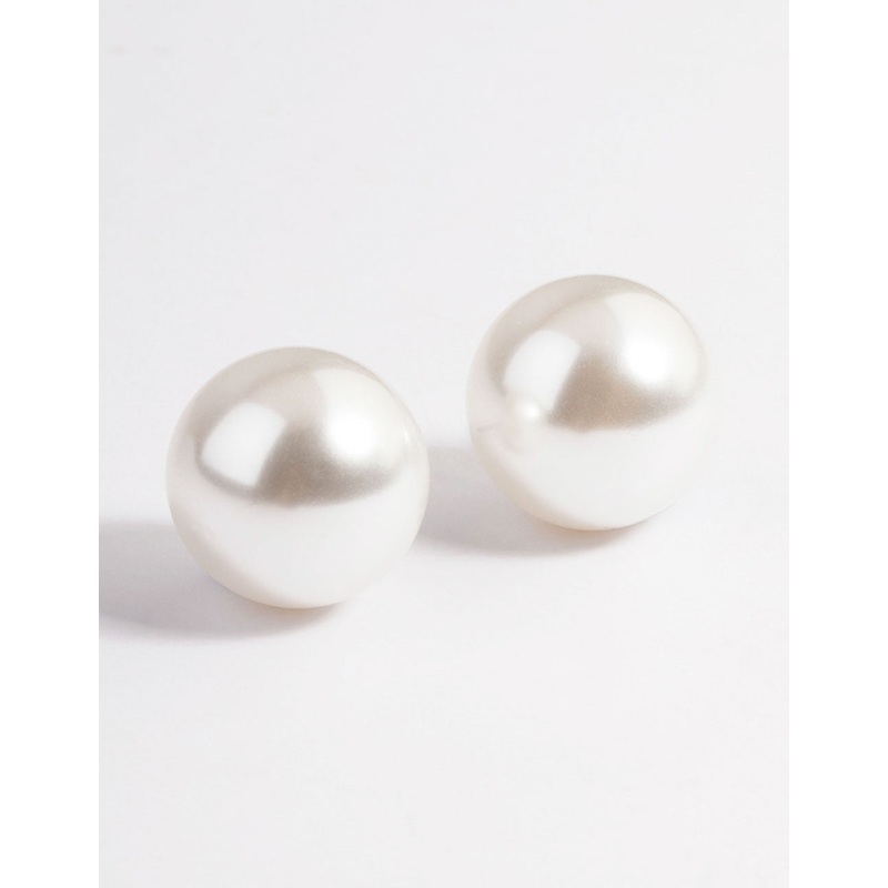 Giant Pearl Stud Earrings|Onesize