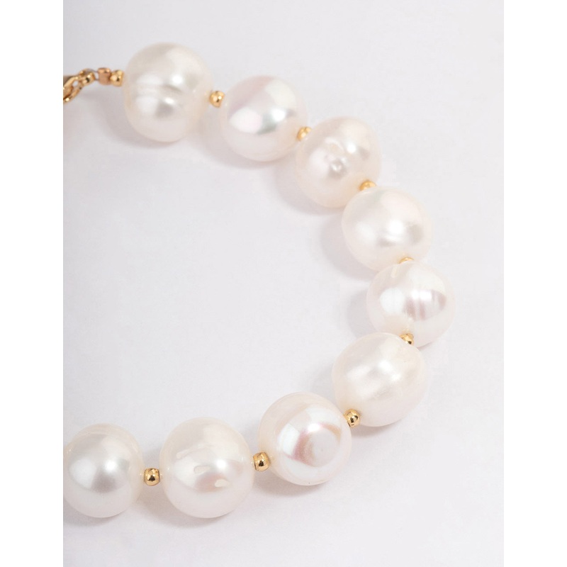 Gold Plated Freshwater Pearl Bracelet
