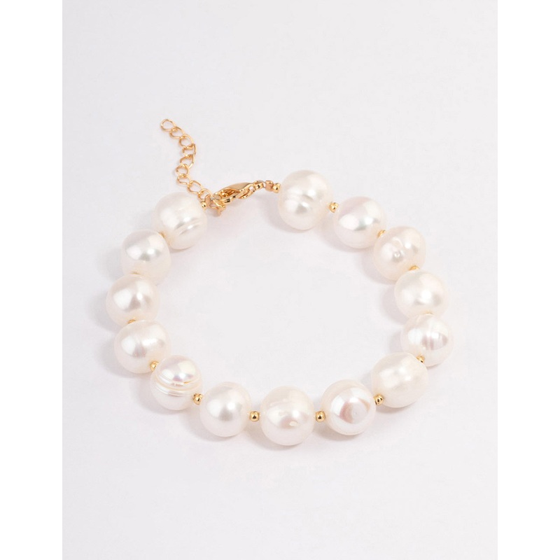 Gold Plated Freshwater Pearl Bracelet