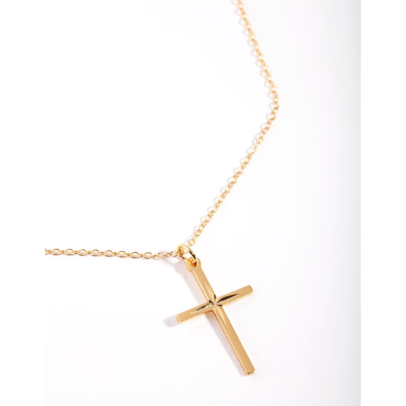 Sterling Silver Gold Cross Necklace