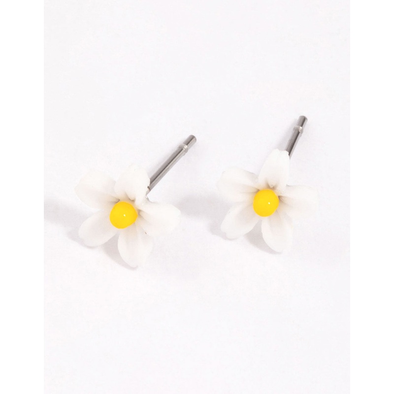 Yellow Mini Daisy Stud Earrings