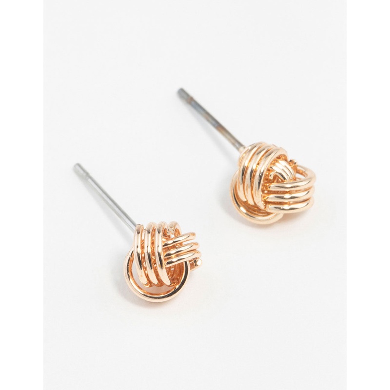 Gold Classic Mini Knot Earrings