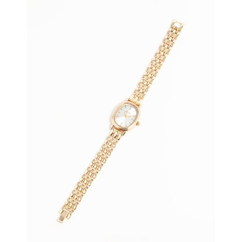 Gold Small Oval Watch