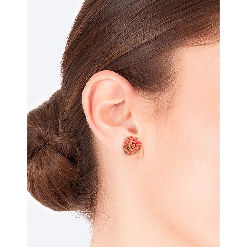 Large Rose Stud Earrings|Onesize