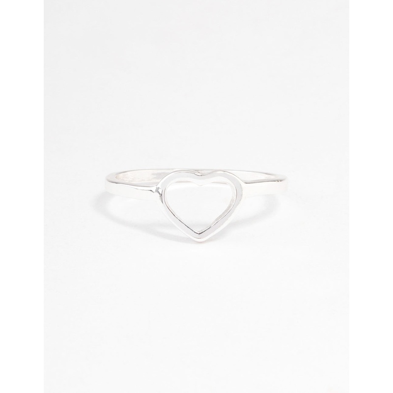Silver Open Heart Ring|SM|ML