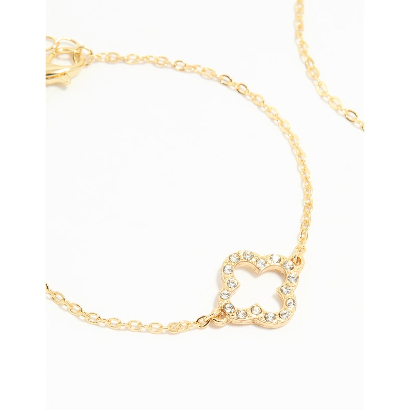 Gold Plated Flower Bracelets 2-Pack