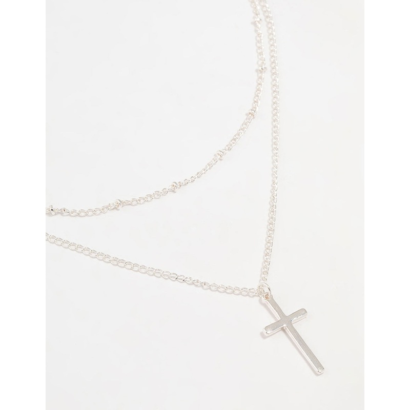 Silver Acrylic Flower Necklace