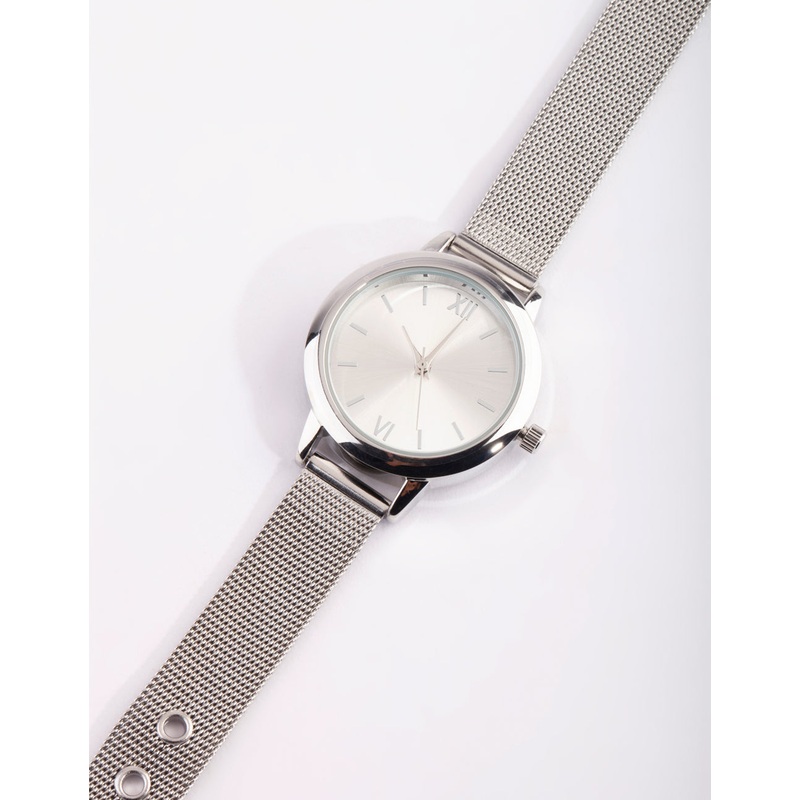 Silver Skinny Chain Strap Watch