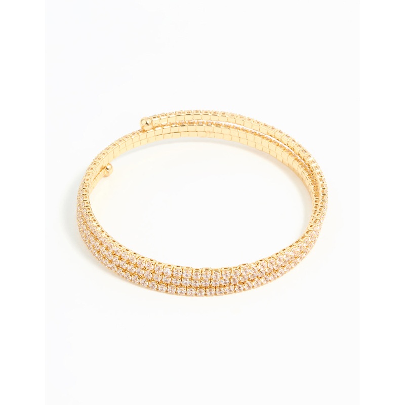 Gold Plated Cupchain Wrap Bracelet