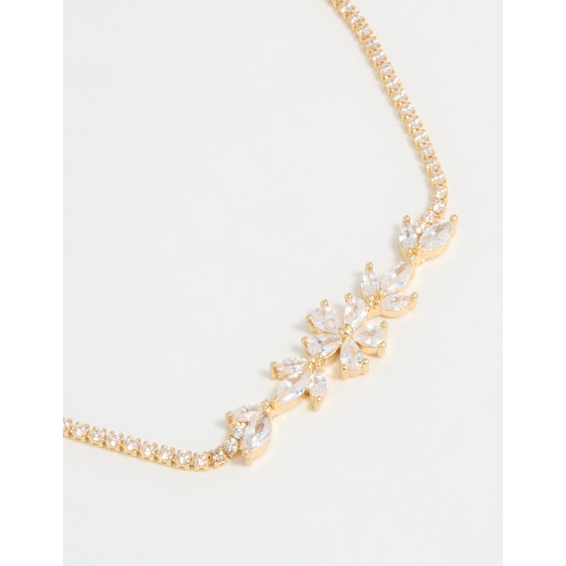 Gold Plated Flower Cupchain Bracelet