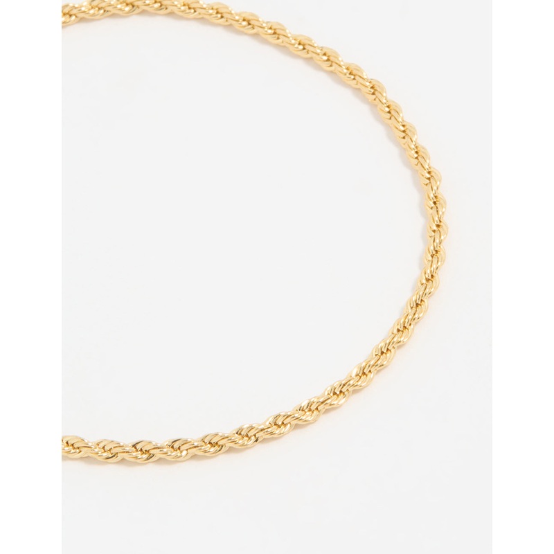 Gold Plated Simple Rope Toggle Bracelet