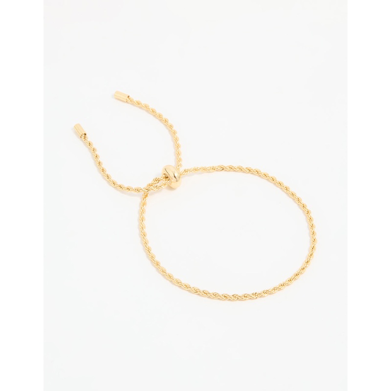Gold Plated Simple Rope Toggle Bracelet