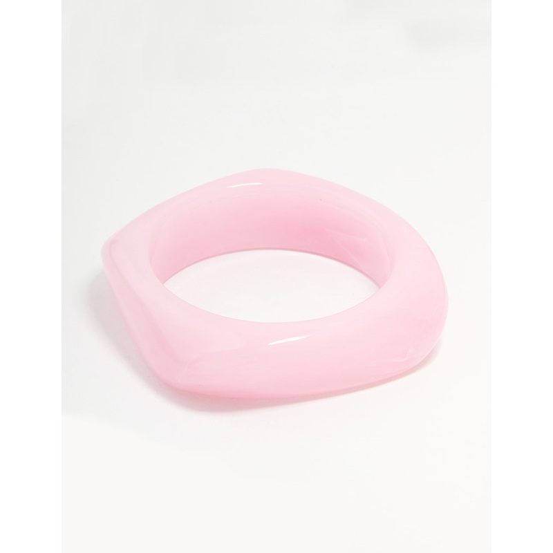 Pink Acrylic Marbled Bangle