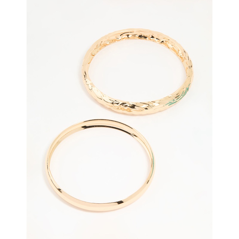 Gold & Blue Bangles 3-Pack