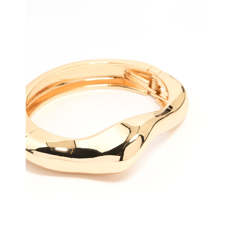 Gold Skinny Wave Wrist Cuff