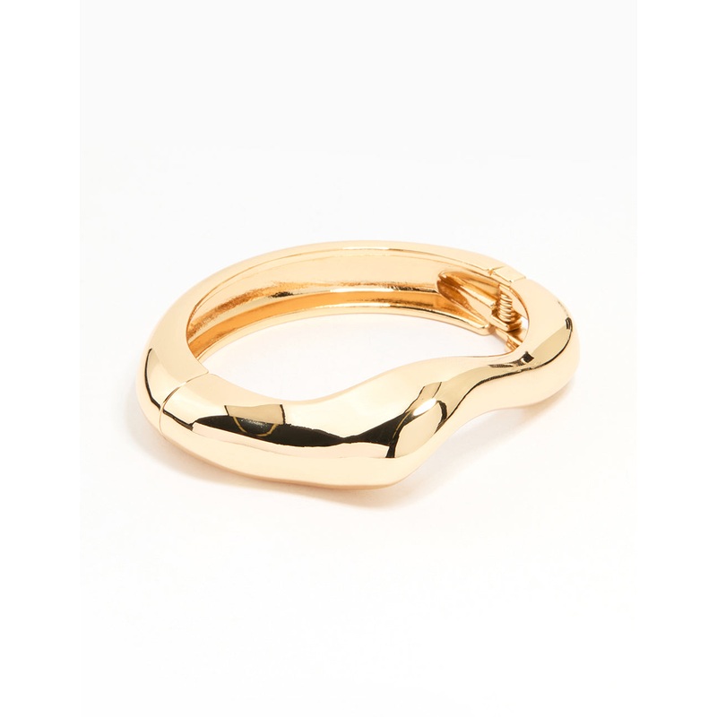 Gold Skinny Wave Wrist Cuff