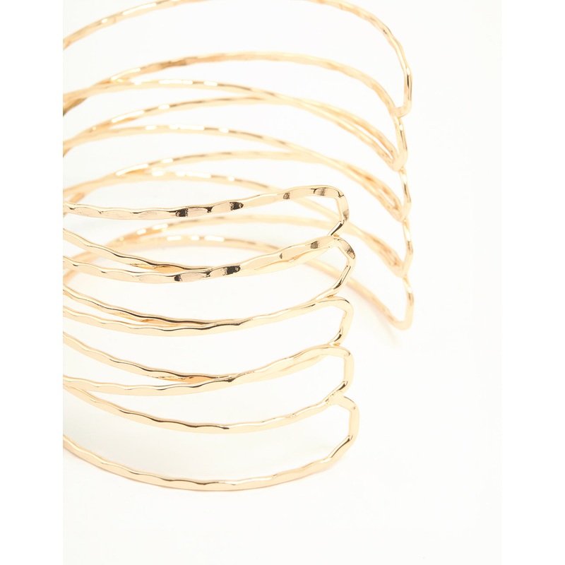 Gold Crisscross Arm Cuff