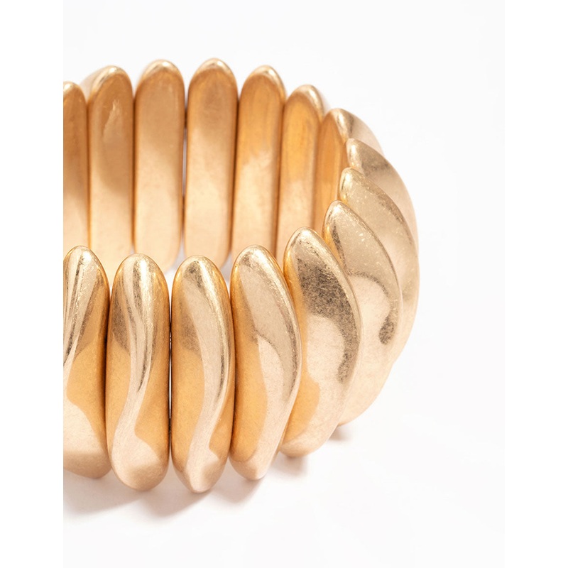 Gold Disc Stretch Bracelet