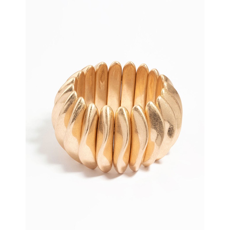 Gold Disc Stretch Bracelet