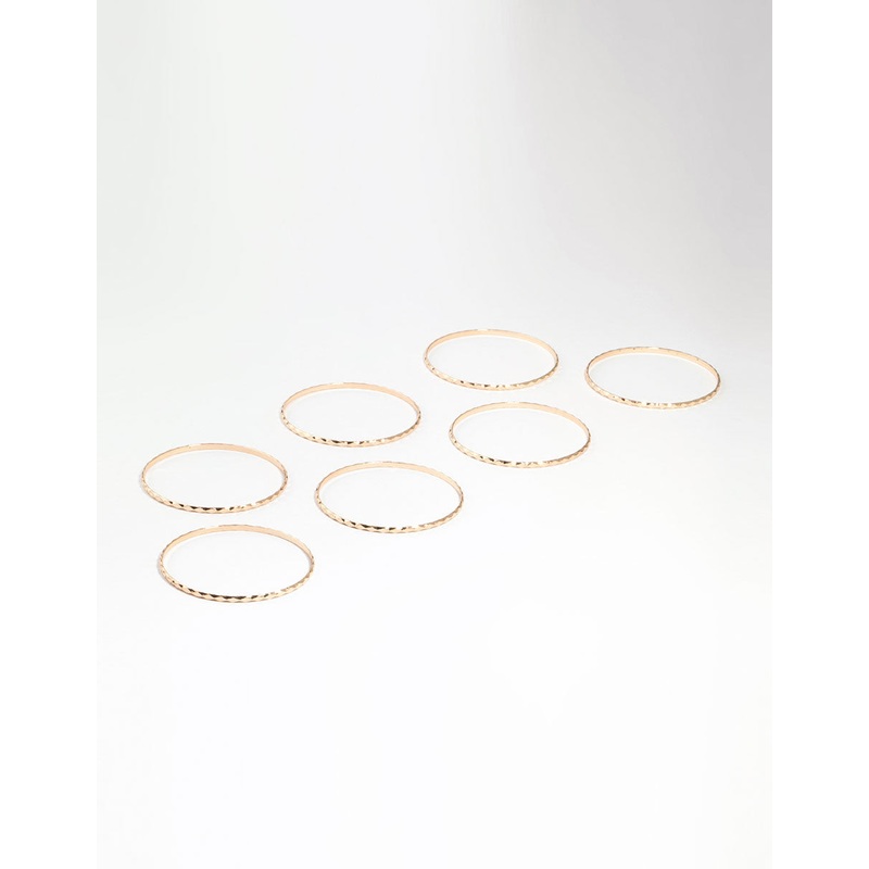 Gold Molten Bangles 7-Pack