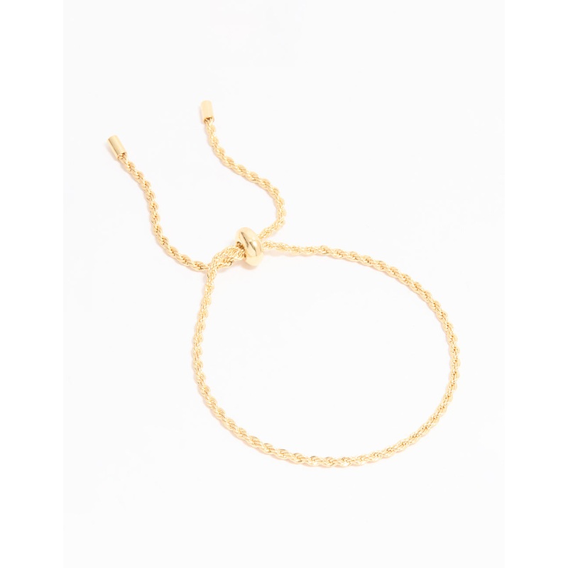 Gold Plated Detailed Chain Toggle Bracelet