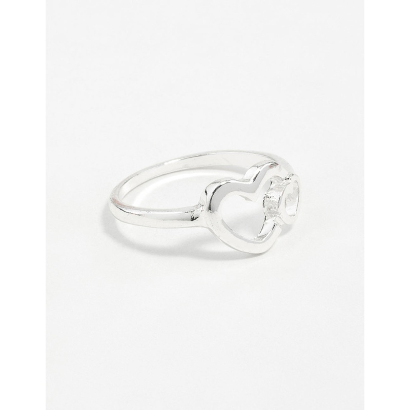 Silver Double Heart Ring|SM|ML