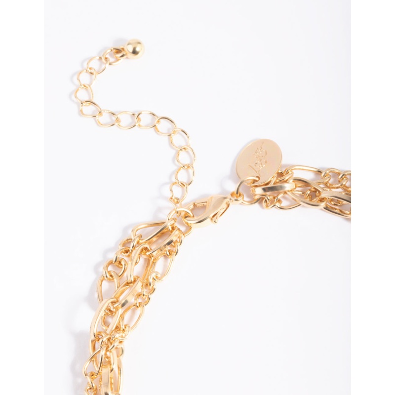 Gold Triple Chain Anklet