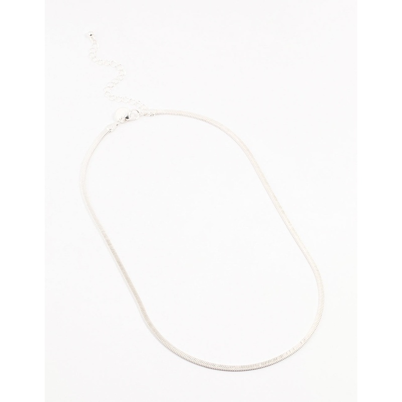 Silver Plated Clean Snake Chain Necklace