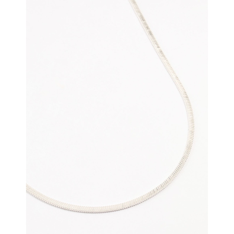 Silver Plated Clean Snake Chain Necklace