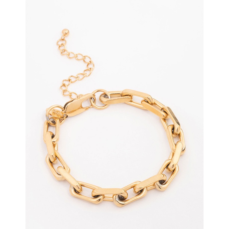 Waterproof Gold Plated Stainless Steel Link Chain Bracelet