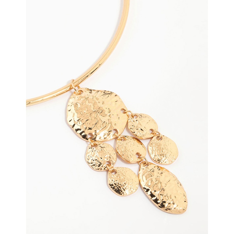 Gold Molten Pendant Choker