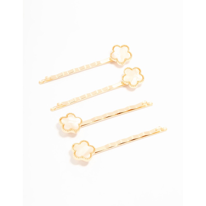 Acrylic Flower Slide Clips 4-Pack